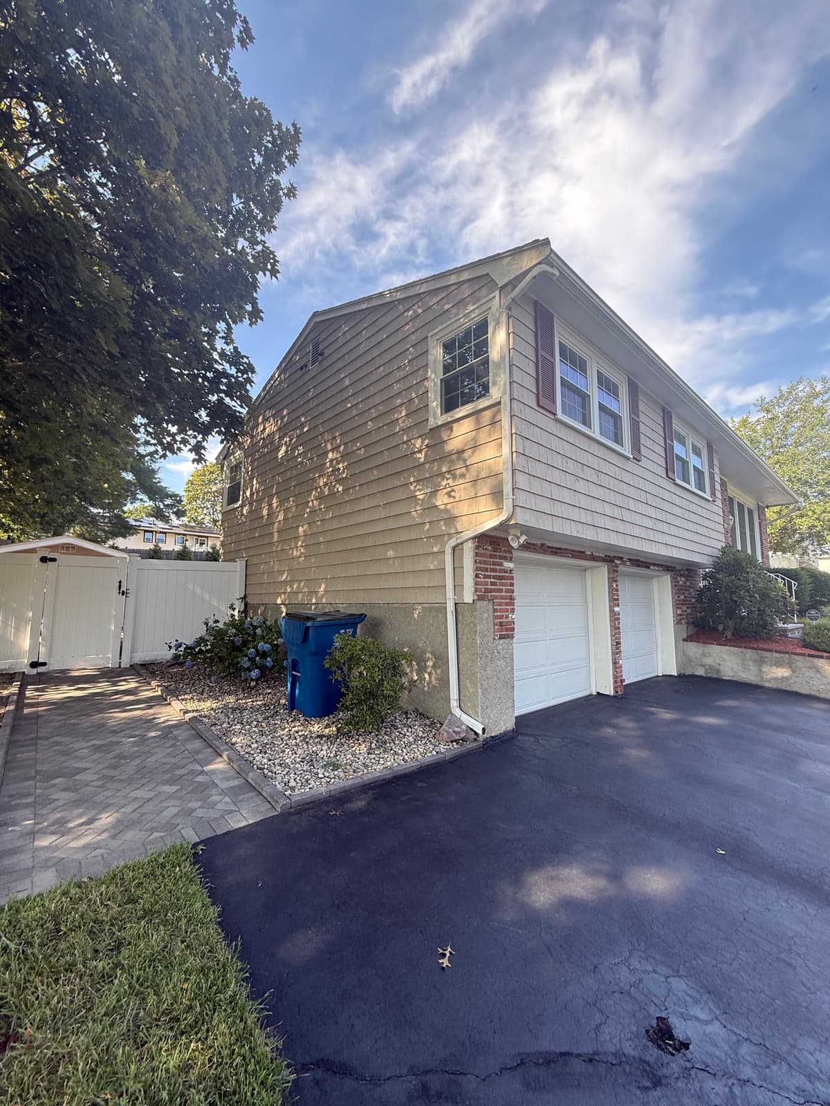 Before: siding project in Randolph, MA