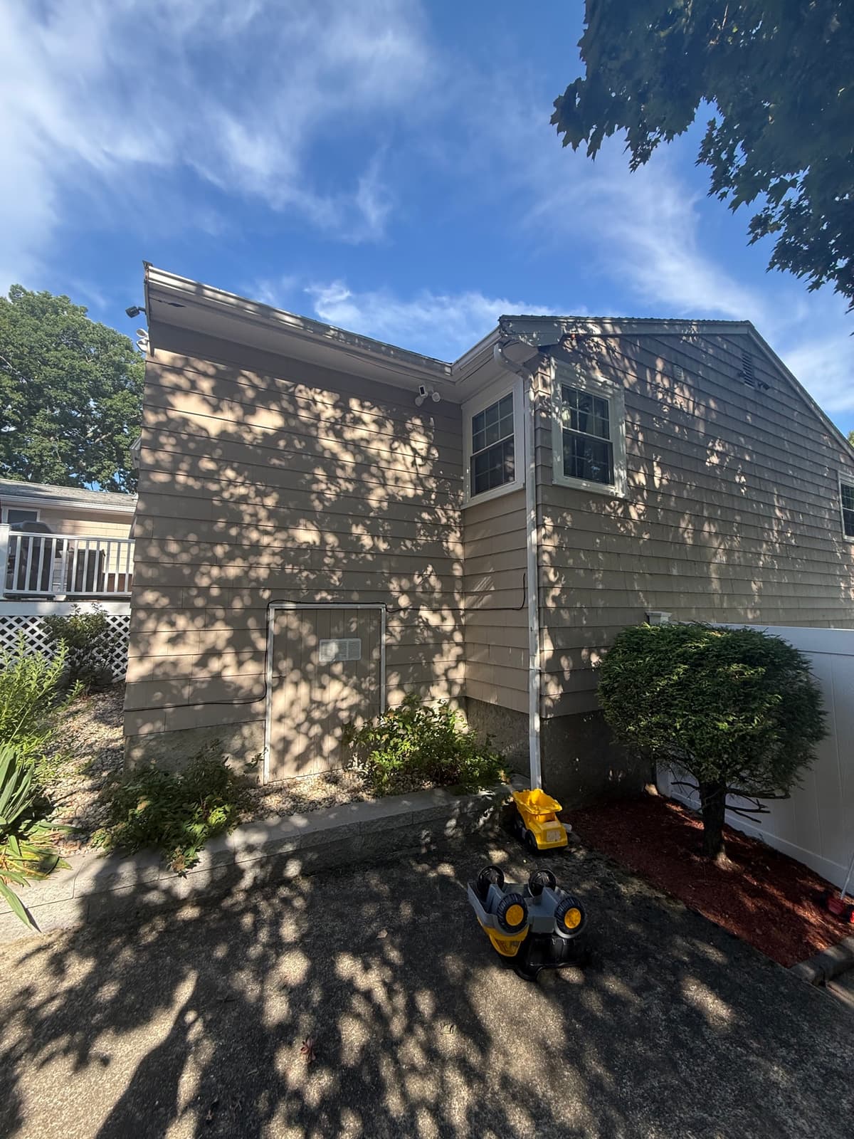 Before: siding project in Randolph, MA