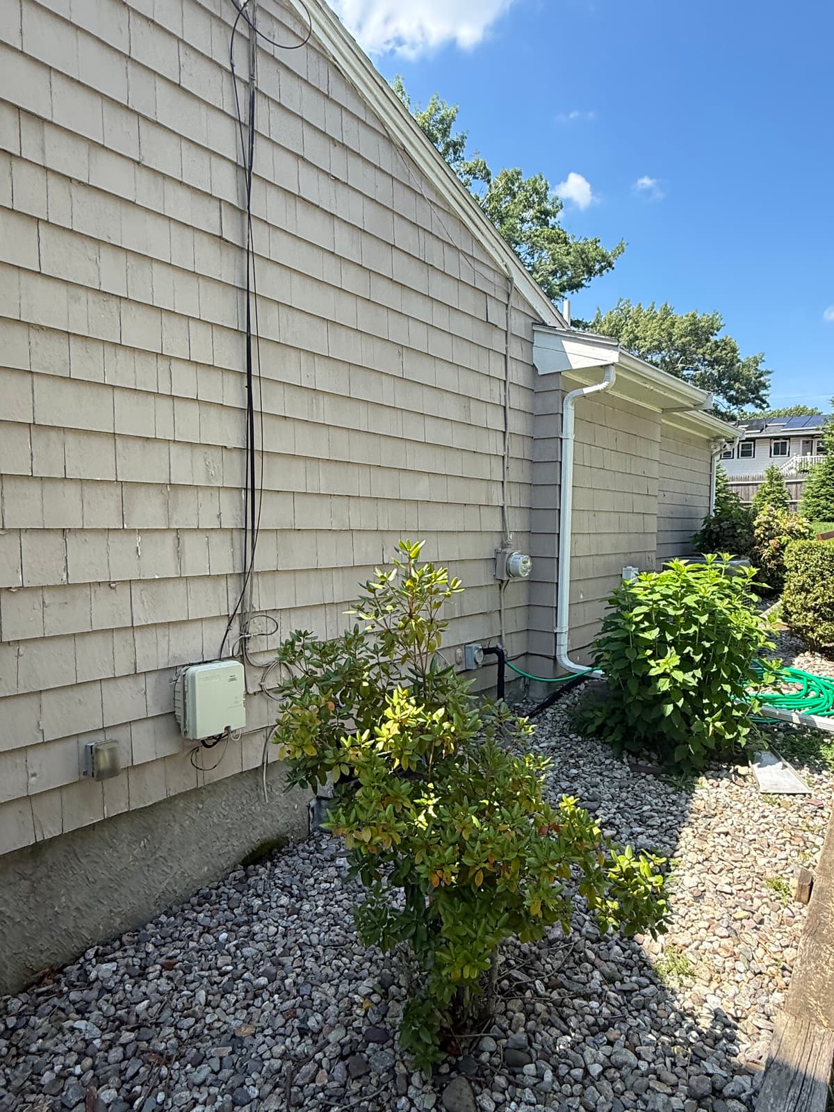Before: siding project in Randolph, MA